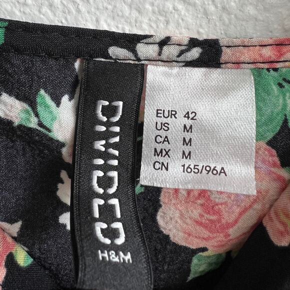 Mini black pink floral dress - Picture 4 of 4